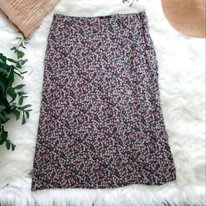 1 State Women's Floral Button Midi Skirt Size 10